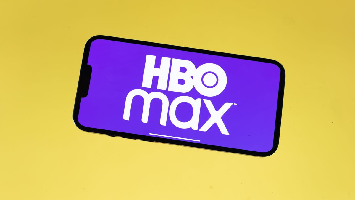HBO Max logo on a phone.