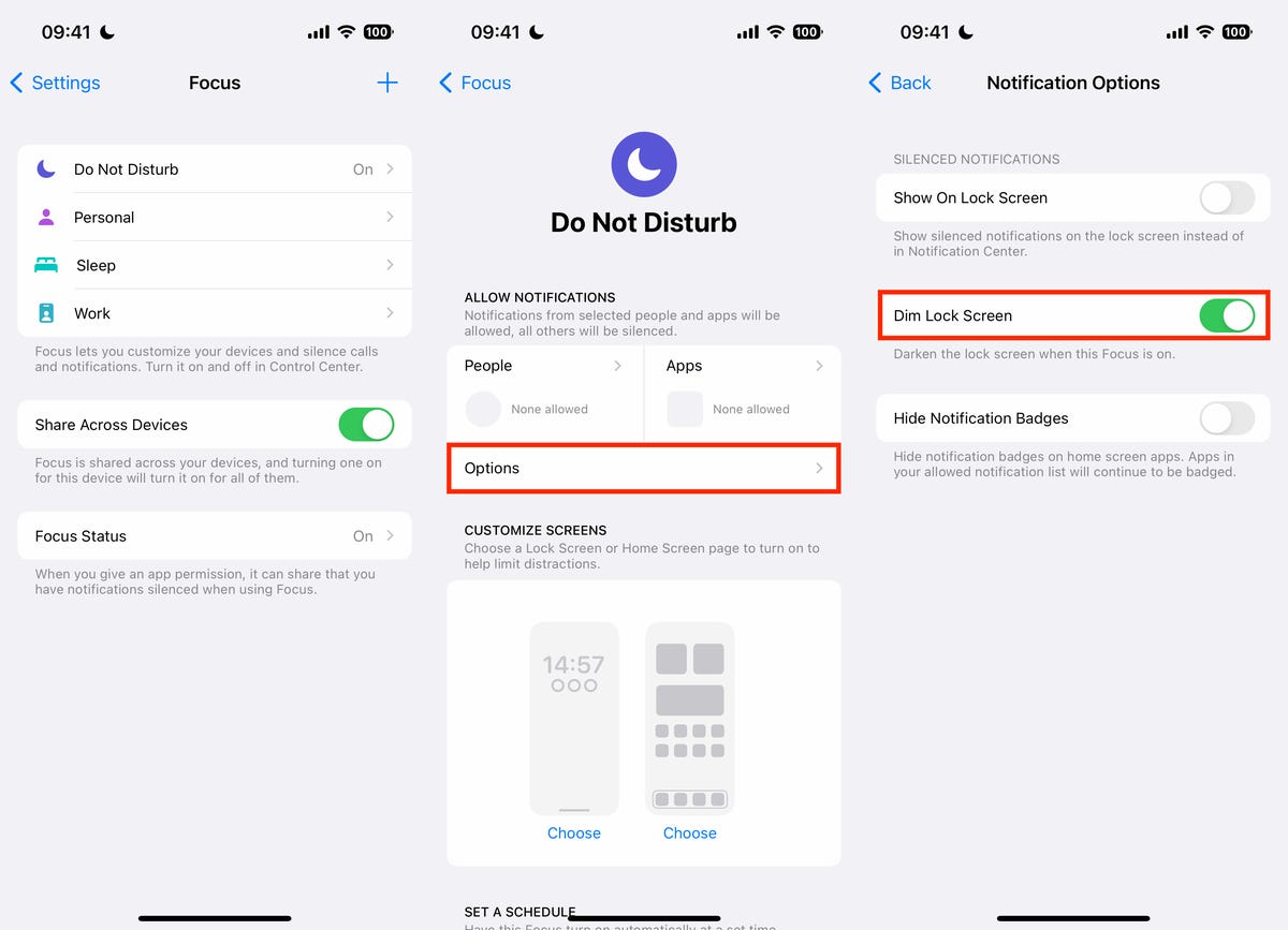 Dim Lock Screen feature on iOS 16