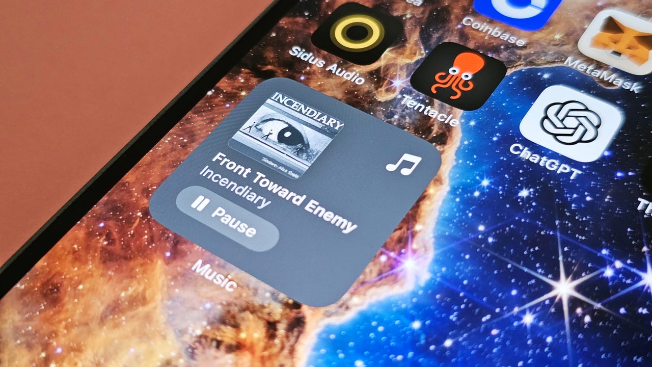 Music widget on iOS 17