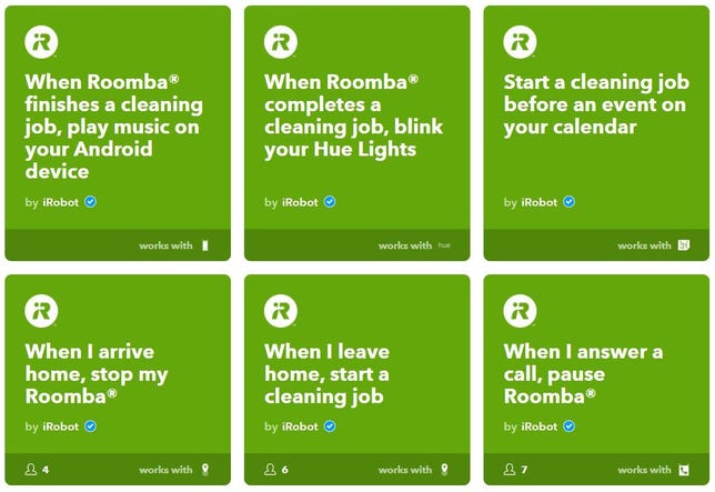roomba-ifttt-applets