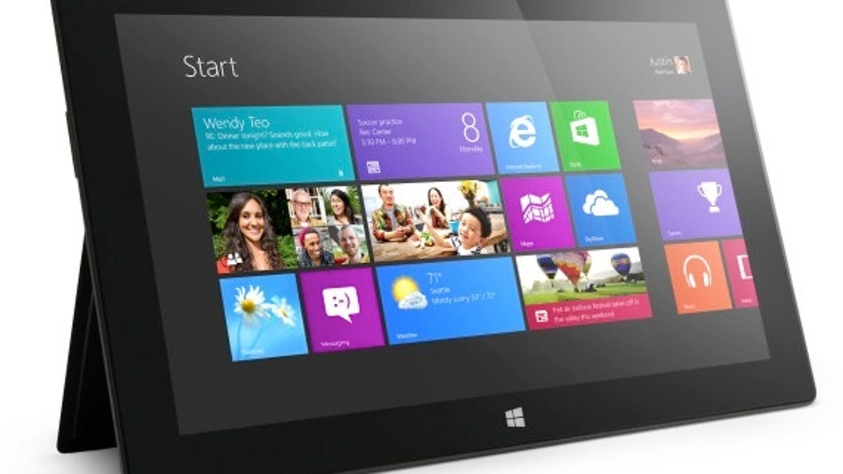 Microsoft Surface RT tablet.
