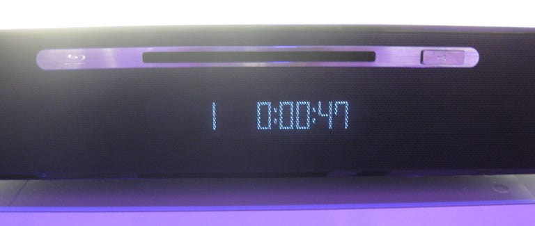 The LLB915's slot-loading built-in Blu-ray player.