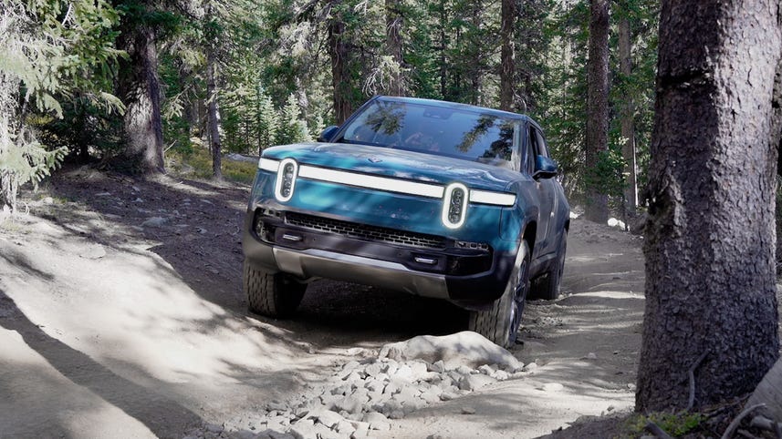 All-electric Rivian R1T Launch Edition tackles the trail