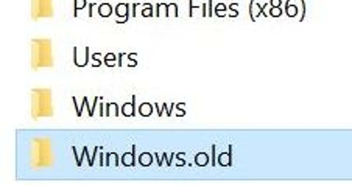 How to delete the Windows.old folder from Windows 10 - CNET