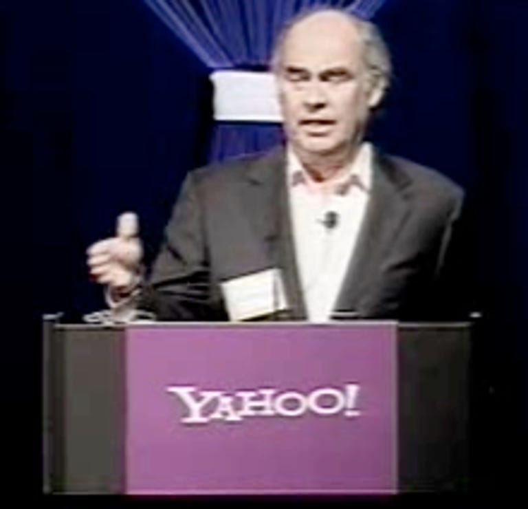 Yahoo Chairman Roy Bostock at shareholders meeting
