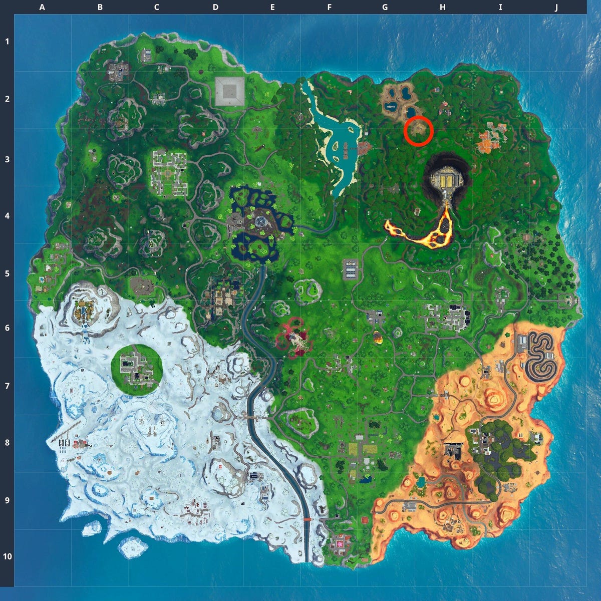 Fortnite week 8 map