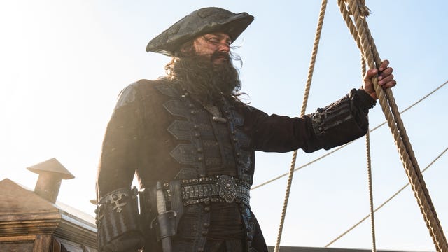 Ray Stevenson as pirate Blackbeard