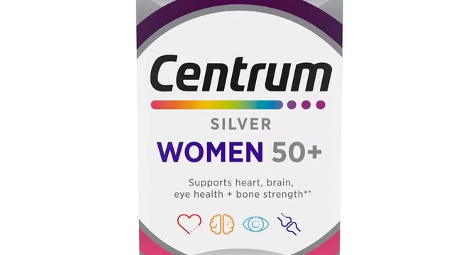 A box of Centrum multivitamins for women 50 and up 