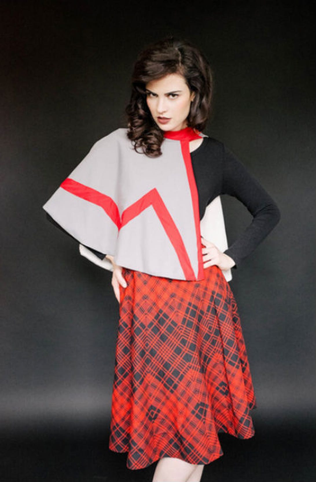 Do your best Audrey Horne bad girl impression with while wearing this Smoking the The Girls Room Caplet.