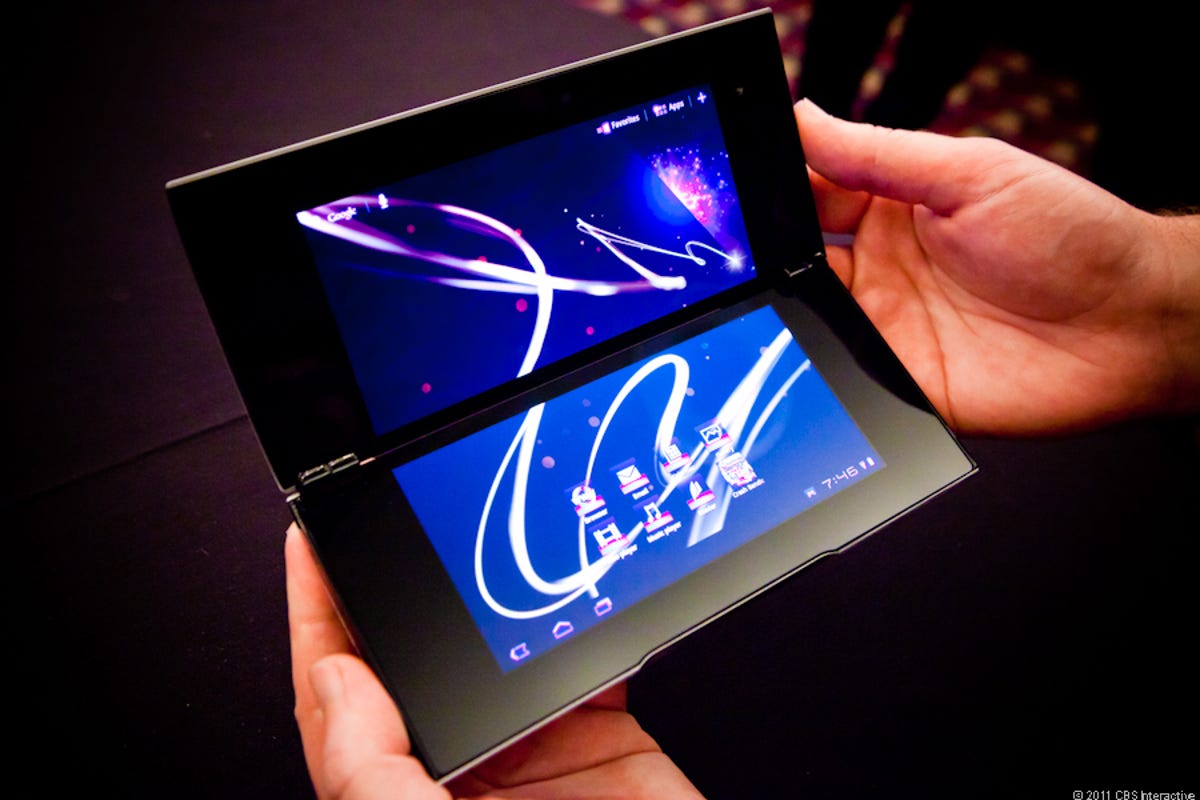 Photo of the dual-screen Sony Tablet P.