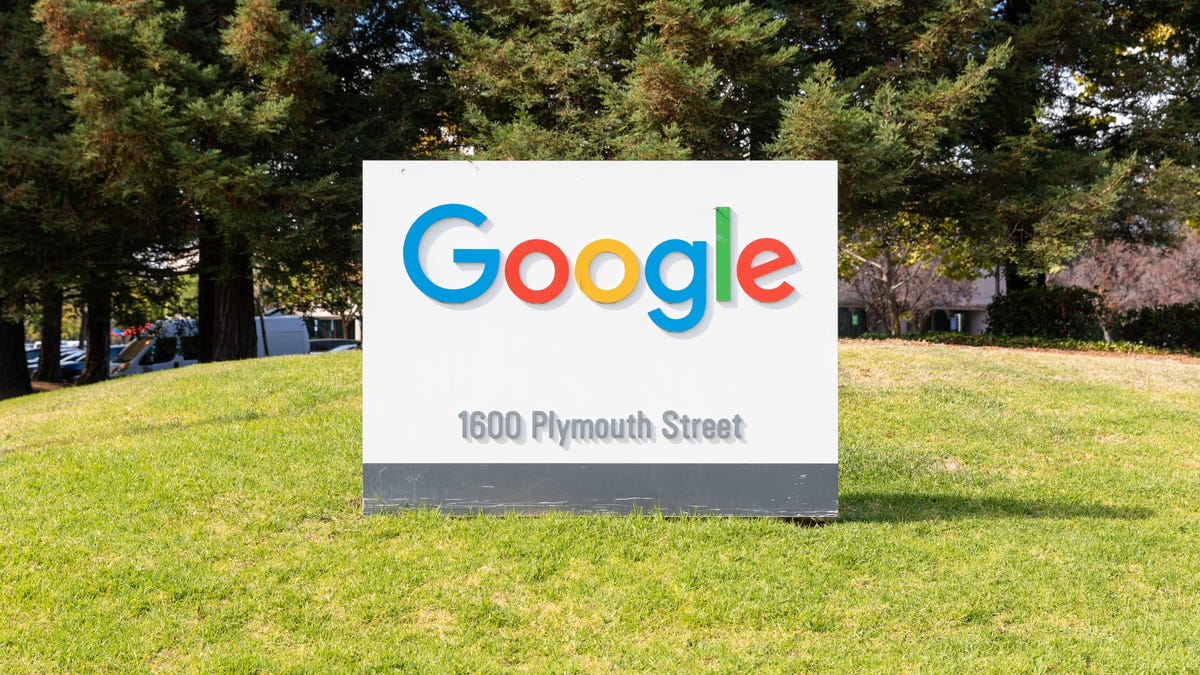A Google sign outside the company's offices in Mountain View, California