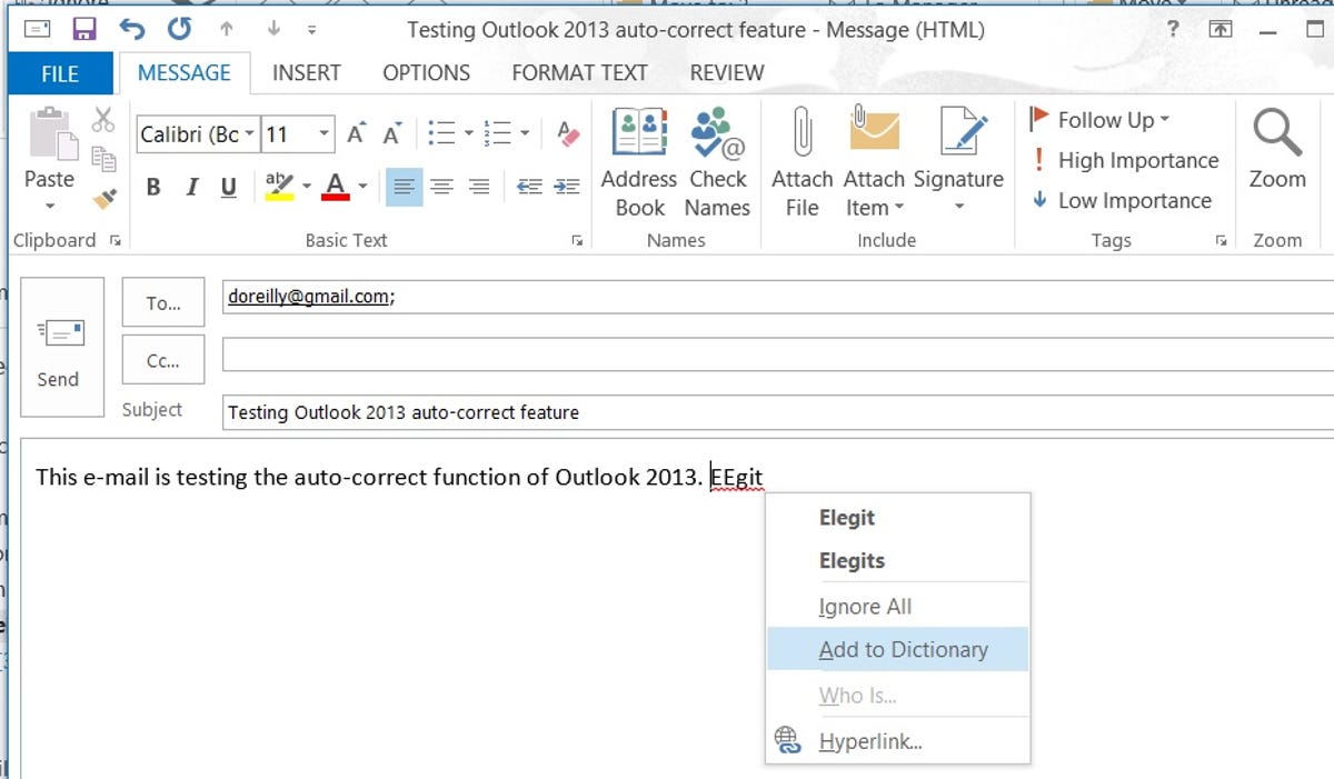 Microsoft WordMail for Outlook 2013