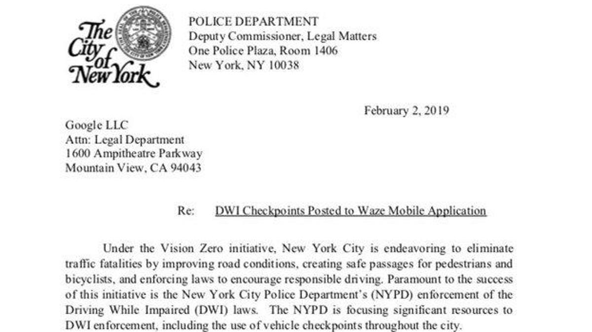 nypd-letter-to-google-waze
