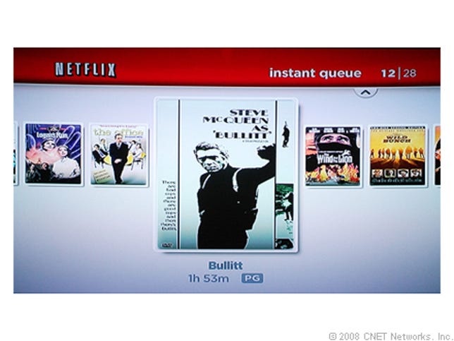 Netflix Player selection screen