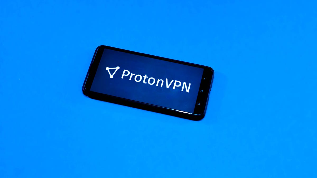 proton vpn logo on smartphone