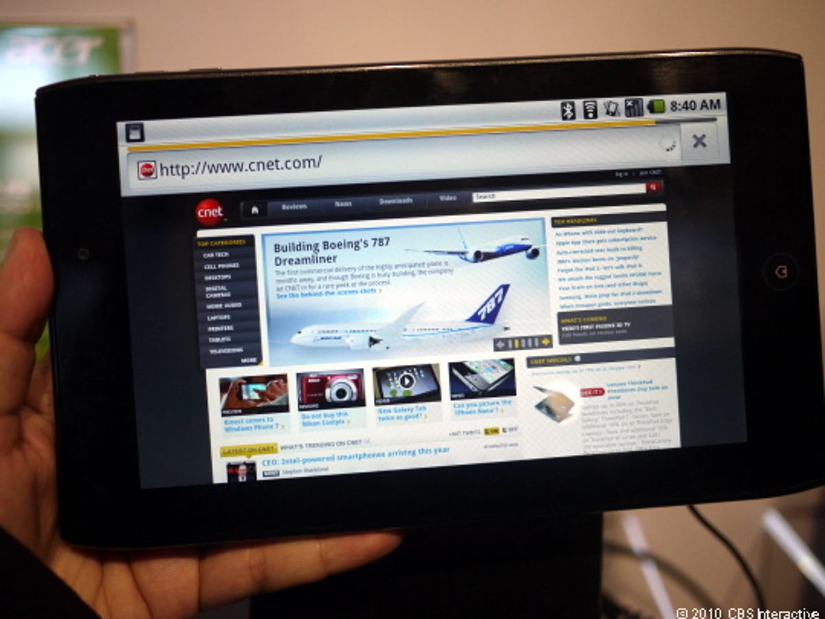 Acer's Iconia A100 tablet may be delayed.