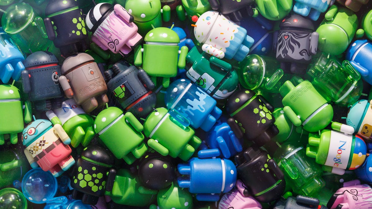Android mascots aplenty at the Google I/O show.