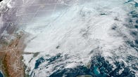 A satellite view of Winter Storm Elliott on Dec. 23, 2022.