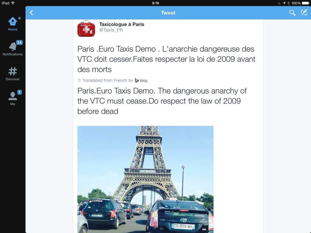 Twitter has begun using Bing-based language translation in its iOS app.