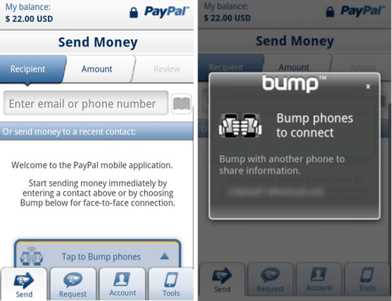 PayPal for Android 2.0, with Bump