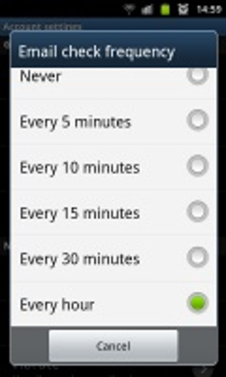 Android battery-saving tips - email frequency