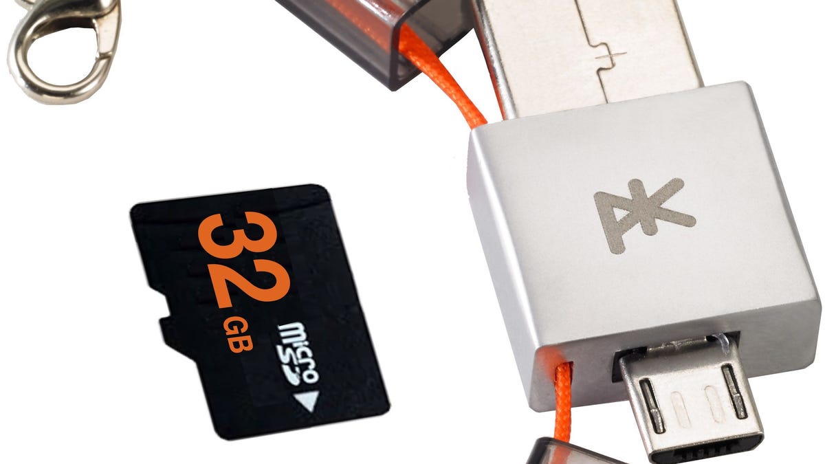 The PKparis K'2 has 16GB of storage, a USB connector, a Micro-USB connector, and a microSD slot.