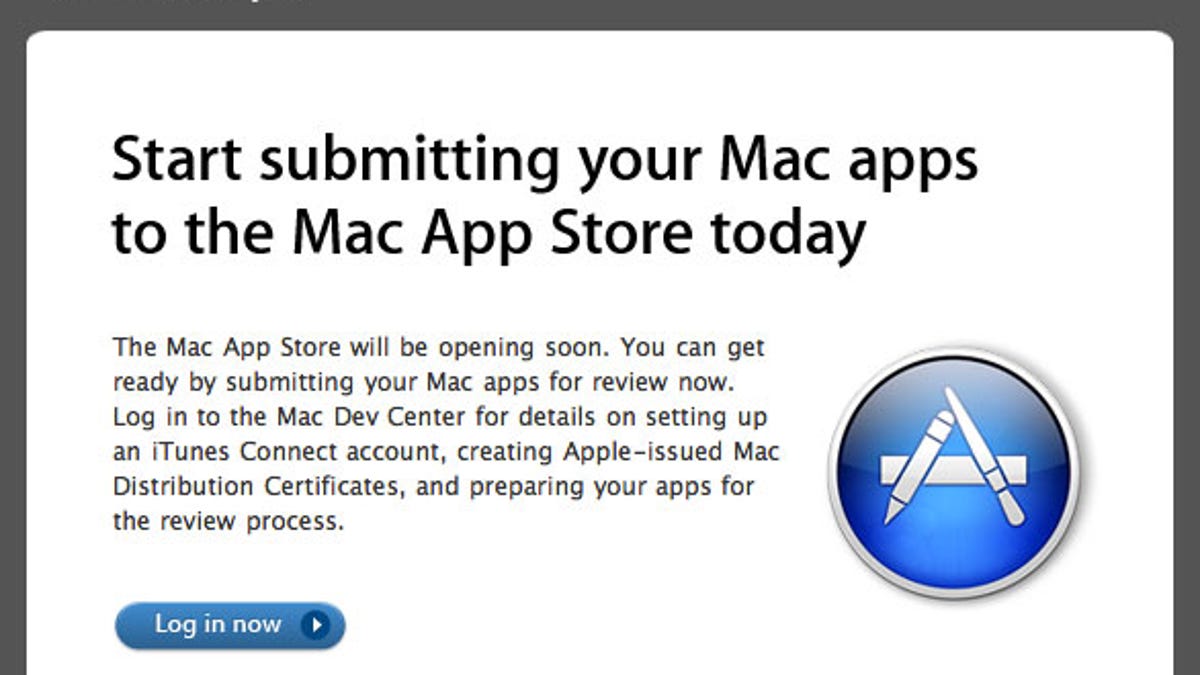 Apple has begun accepting submissions of software for sale through its soon-to-be-launched Mac App Store.