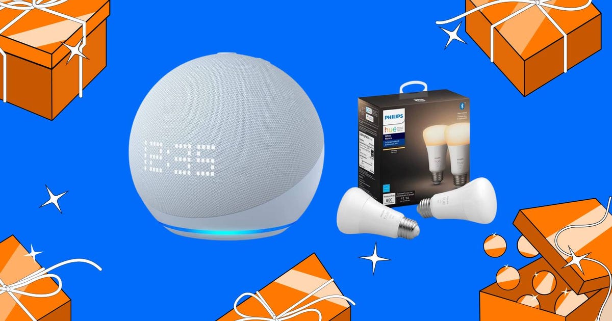 Buy an Echo Dot With Clock, Get 2 Smart Bulbs Free -
CNET