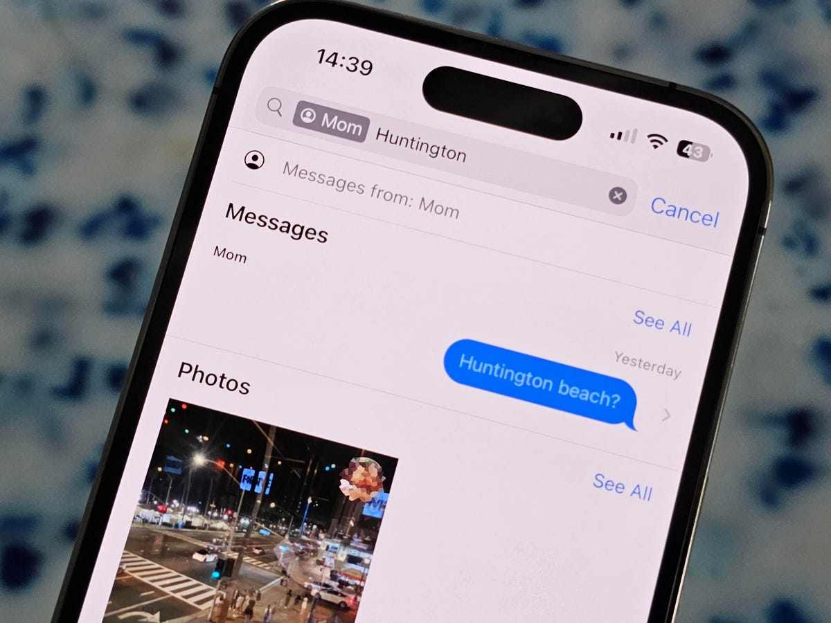 Search in Messages app