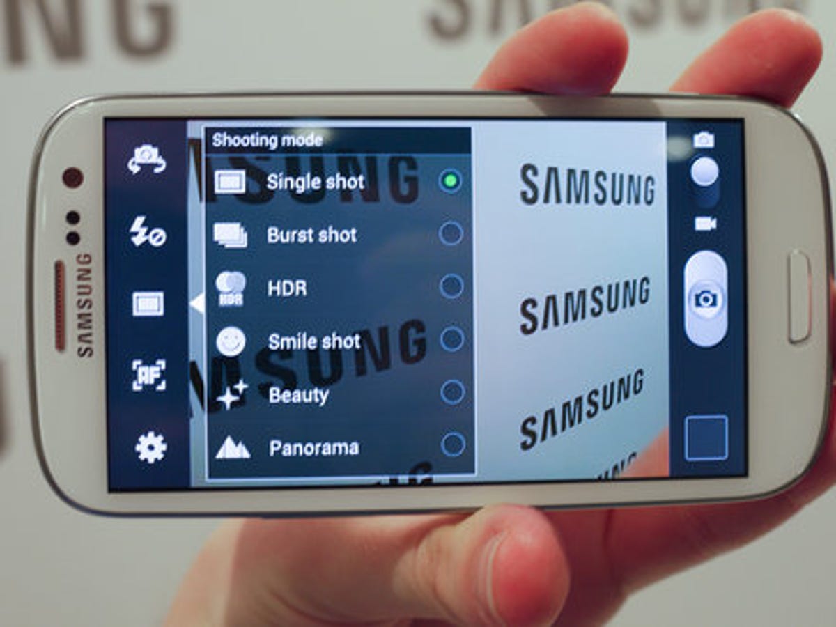 Samsung Galaxy S3 camera software