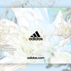 Mother's Day adidas gift card with blue flowers design