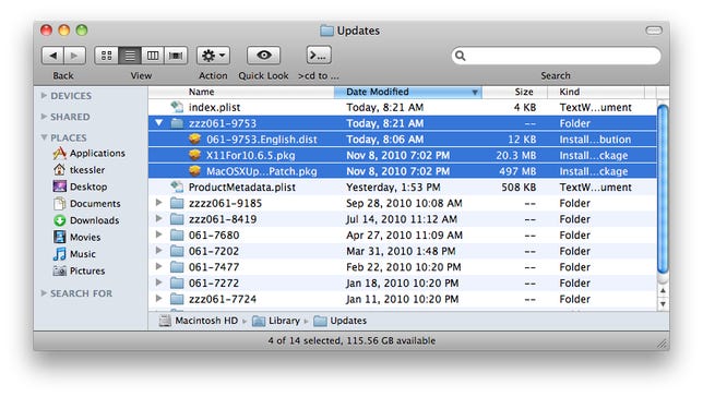 System Updates folder