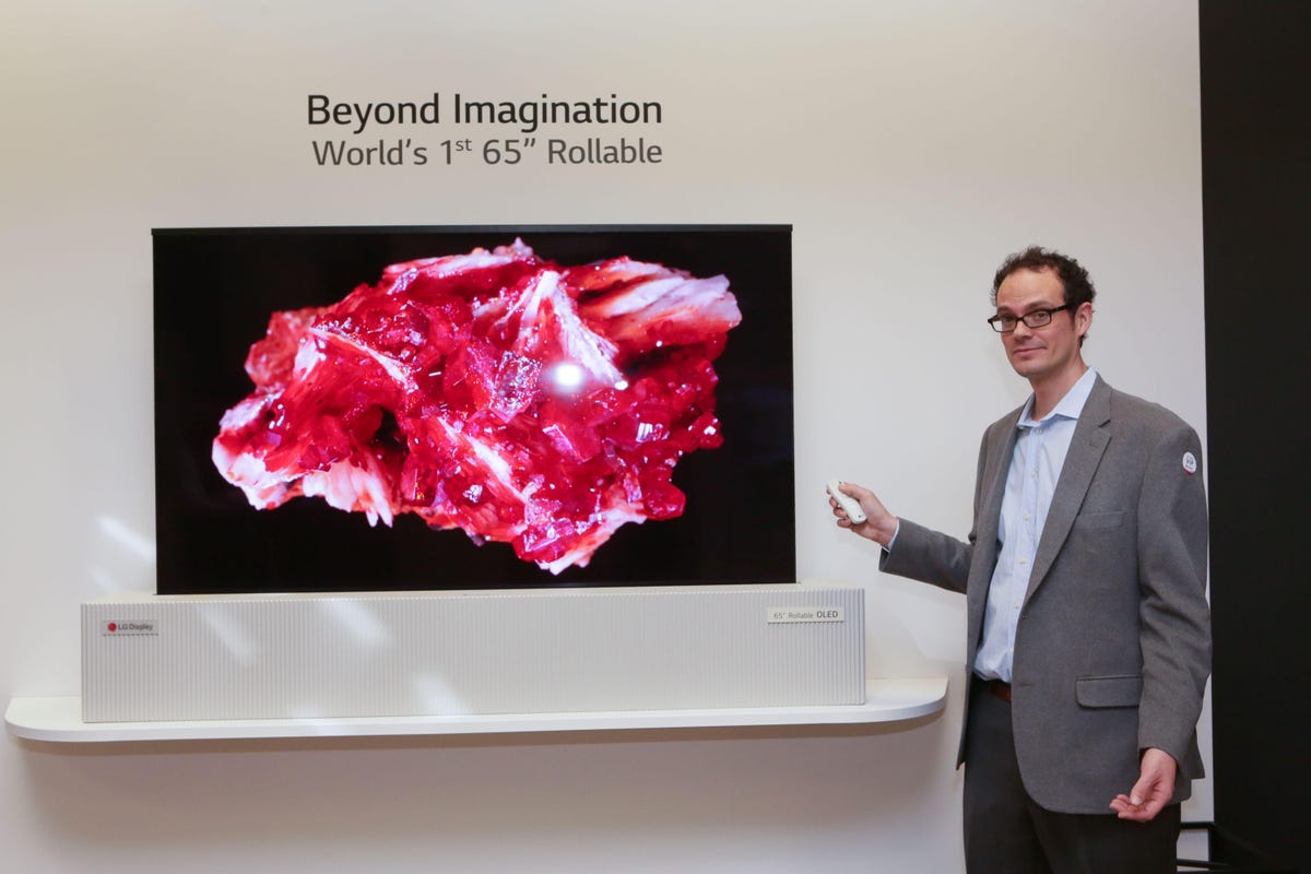 LG Display 65 inch Rollable OLED TV