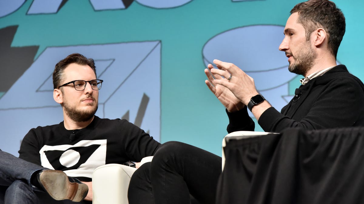 Instagram co-founders Mike Krieger and Kevin Systrom speak at the 2019 SXSW Conference and Festivals.