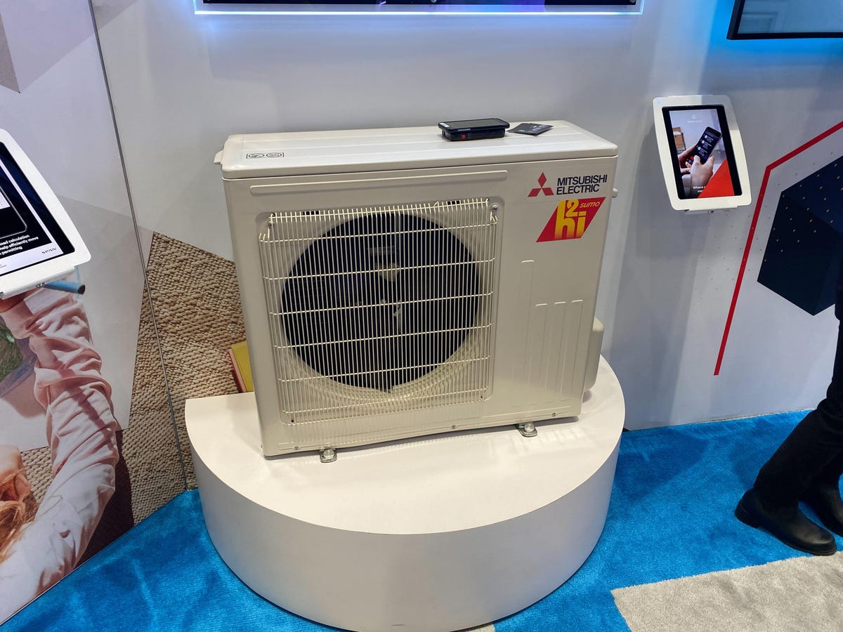A Mitsubishi Electric H2i heat pump.