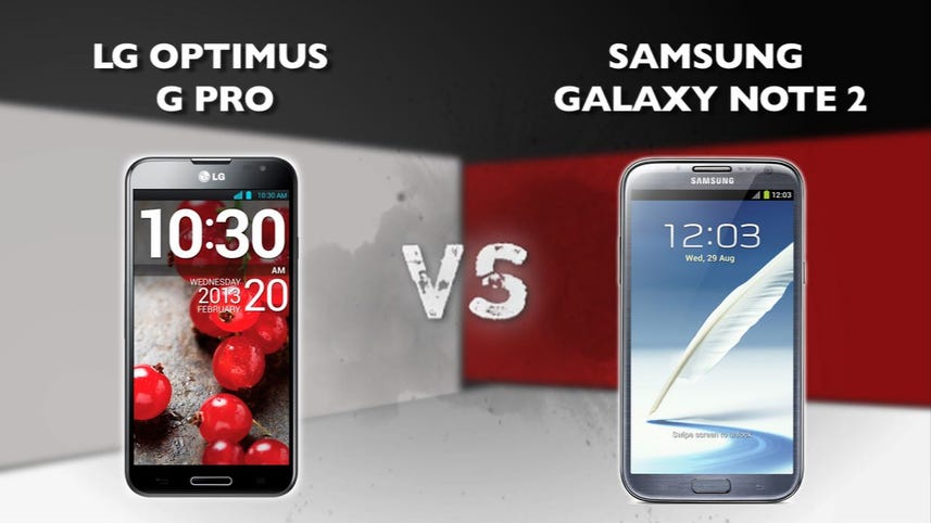 LG Optimus G Pro vs. Samsung Galaxy Note 2