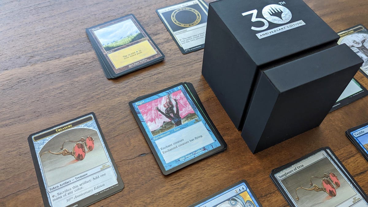 A black box surrounded by Magic the Gathering cards