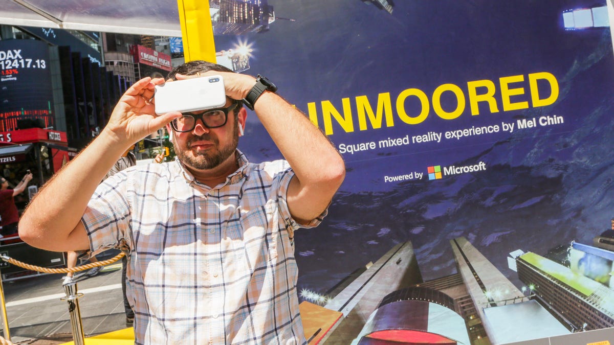 Mel Chin AR Unmoored Hololens Art Times Square