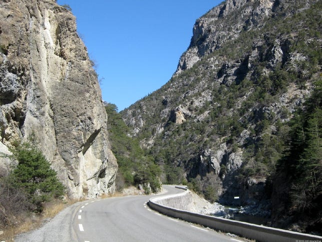Road through gorge