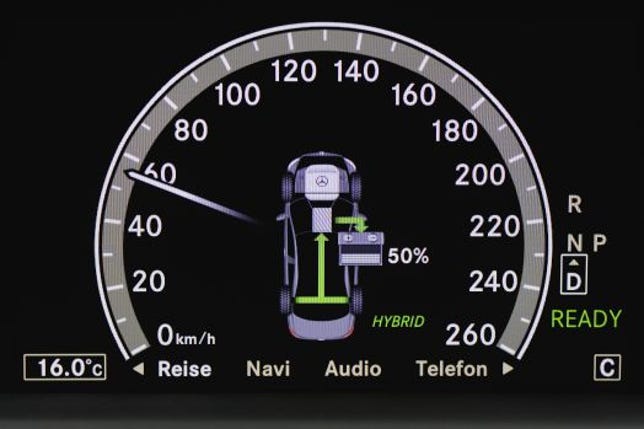 Hybrid gauge on instrument panel