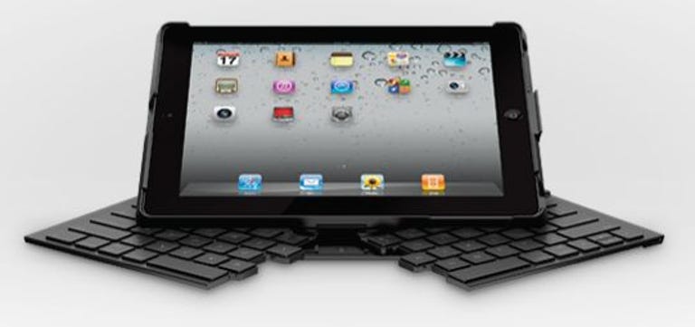 The Logitech Fold-Up Keyboard for iPad does the splits.