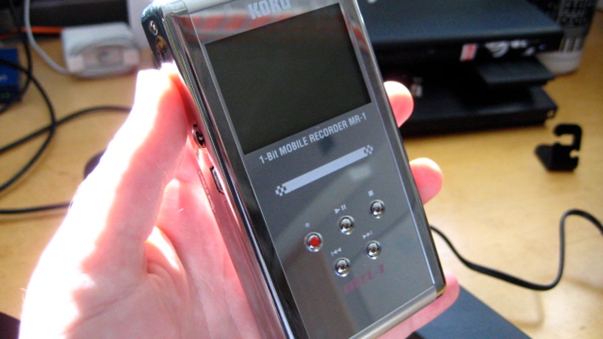 Photo of Korg MR-1 mobile audio recorder.