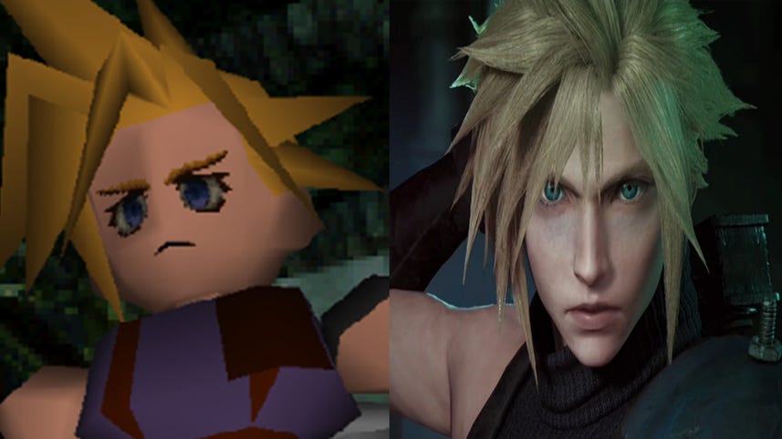 Final Fantasy VII graphics comparison -- Original vs. remake