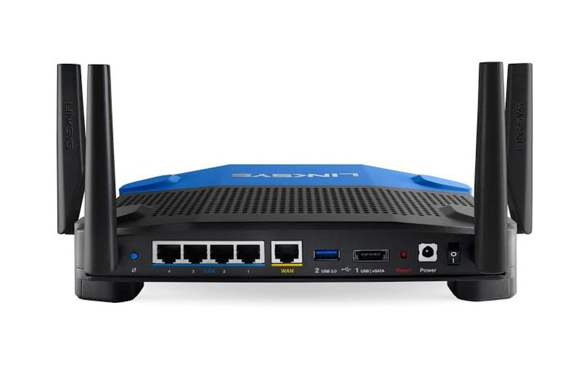 The Linksys WRT1900AC is the first home router that comes with eSATA, USB 3.0, and USB 2.0 ports.
