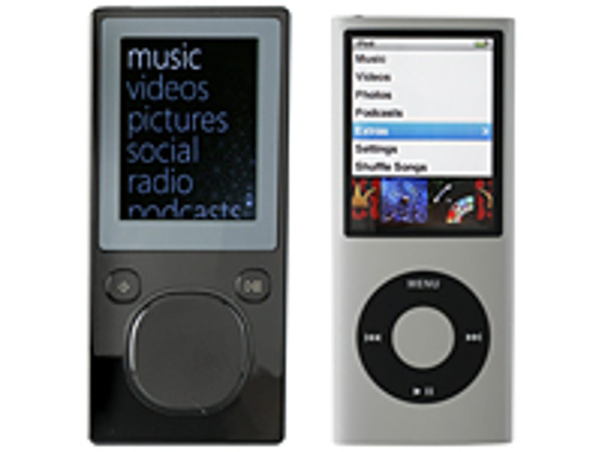Photo of Microsoft Zune 16 MP3 player.