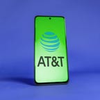 AT&T logo on a phone
