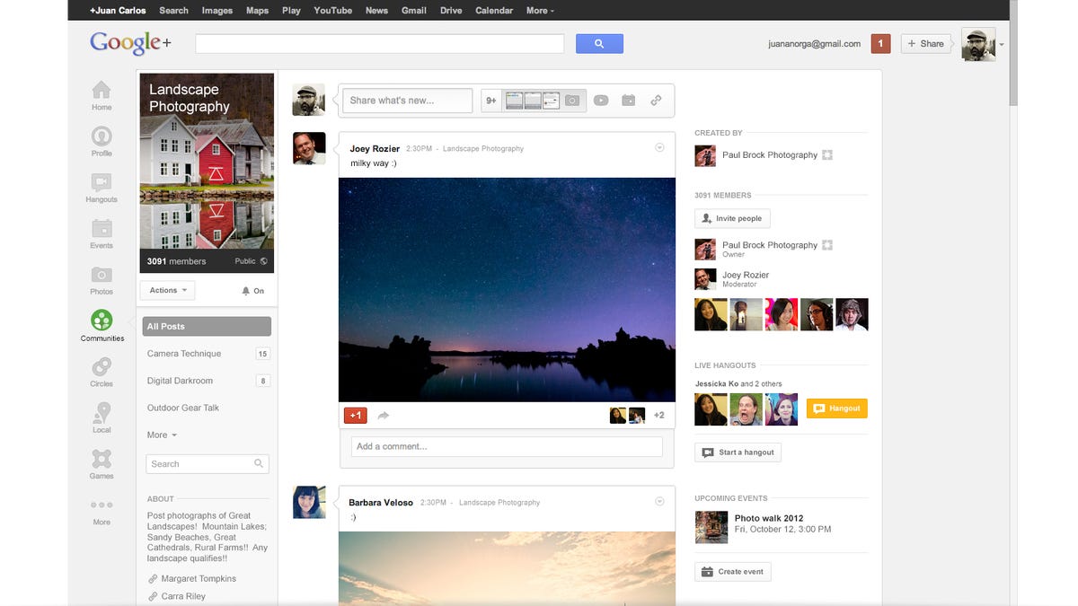 A landscape photography group in Google+ Communities.