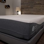 The Sleep Number Climate 360 mattress in a low-lit room