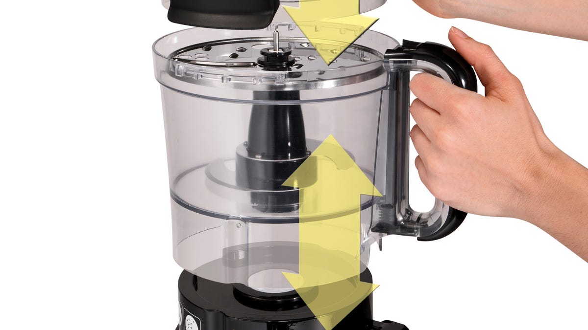The Hamilton Beach 70720 Stack & Snap 10 Cup Food Processor won't fight back.