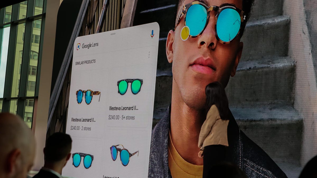 Point Google Lens at a picture of sunglasses, and it'll try to help you find a pair online.